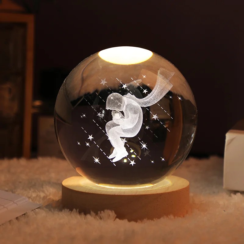 Nigikala Solar System Crystal Ball Decoration The Little Prince LED