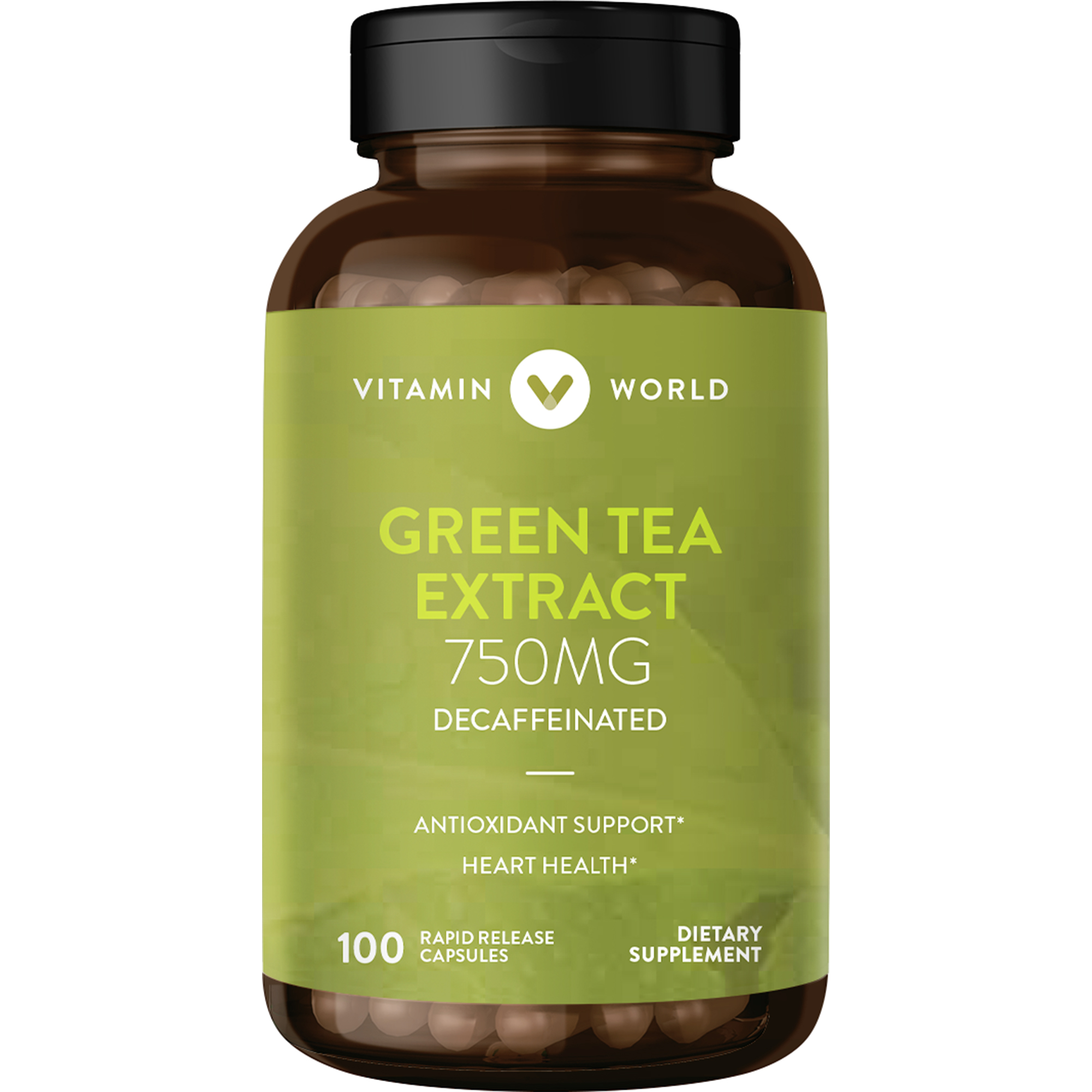 Decaffeinated Green Tea Extract 750MG Vitamin World