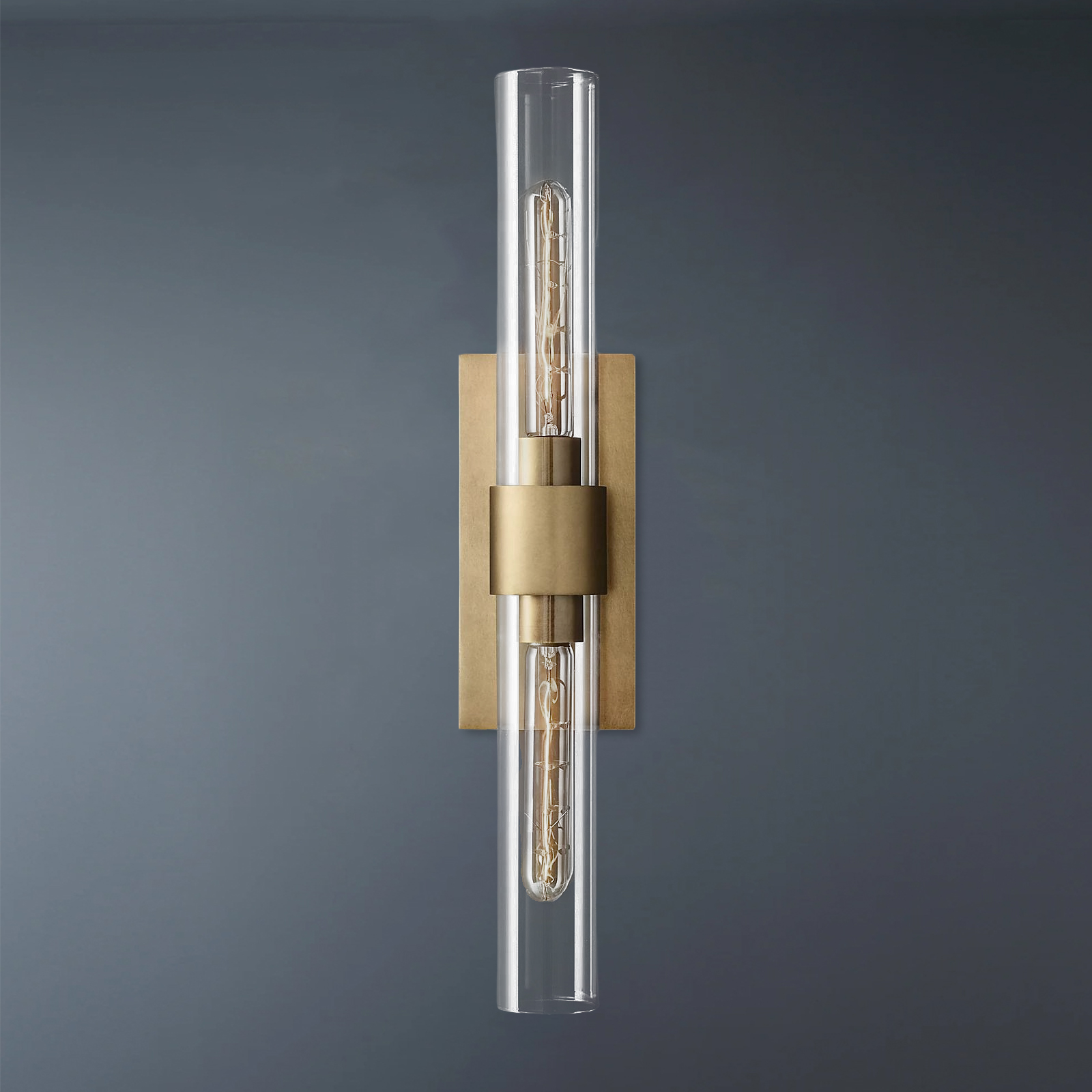Gold Modern Wall Sconce ,Glass Shaded Ravelle Linear Modern Wall Sconce
