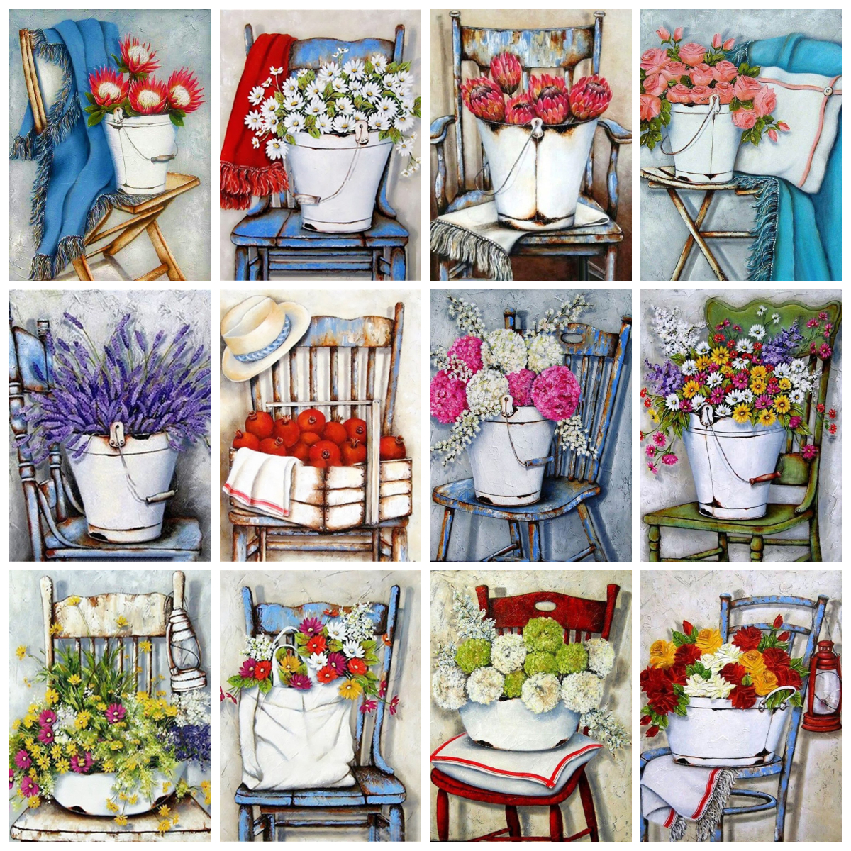 Uk.diamondpaintinggifts Diamond Painting Full Drill Desk Flower