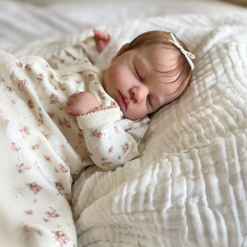 [New 2024] Heartbeat & Sound 20" Reborn Lifelike Asleep Baby Girl