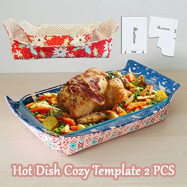 Hot Dish Cozy Template 2 PCS