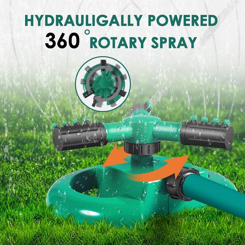 360 Degree Lawn Garden Water Sprinkler Irrigation System ToHitTheRoad