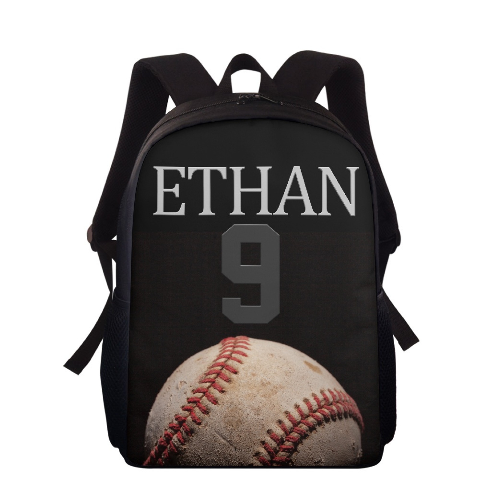 Custom Name and Number Backpack Personalized Baseball Schoolbag for