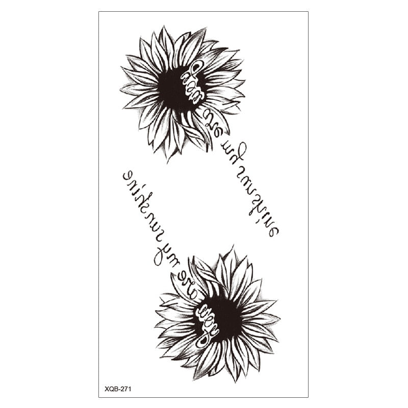 42 Designs Waterproof Temporary Tattoo Stickers Small Full Arm Flower