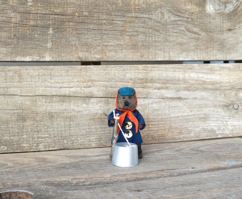 Christmas decorationJugband organic art doll(Handmade)