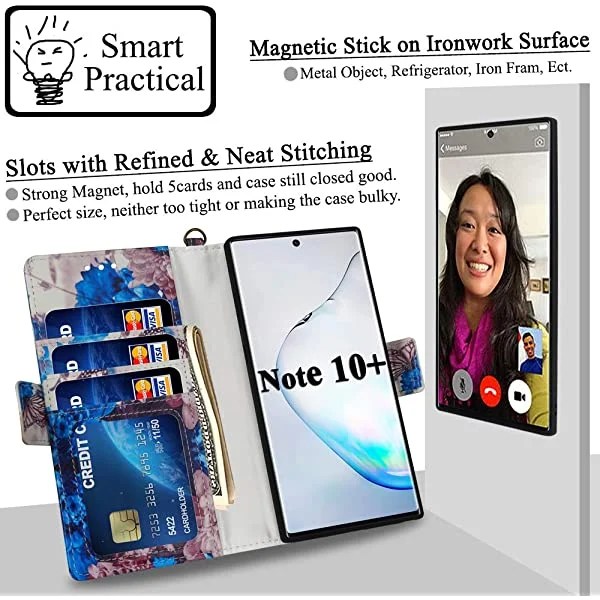 Mefon Galaxy S20 Ultra Case Wallet Detachable, Wireless Charging