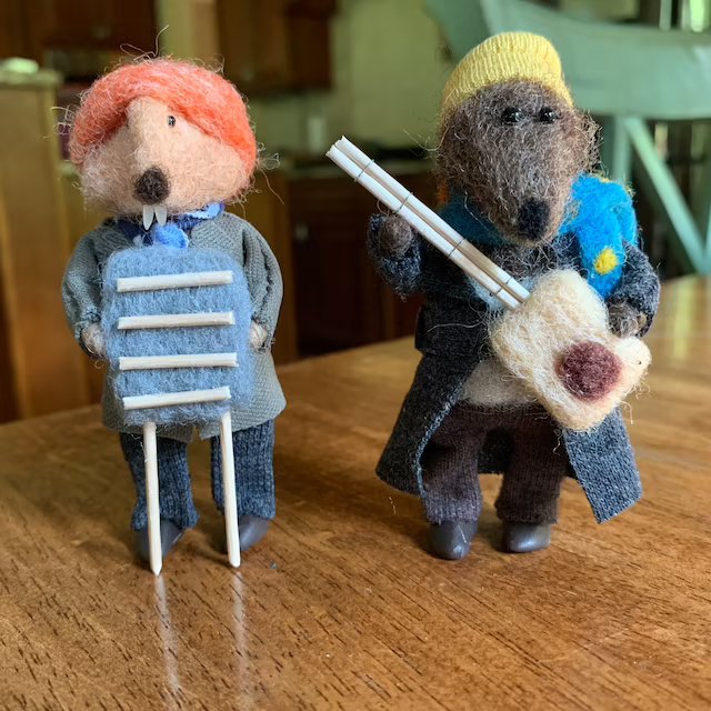 Christmas decorationJugband organic art doll(Handmade)