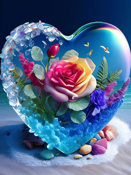 Full Round/Square Diamond Painting Kits Heart of Rose