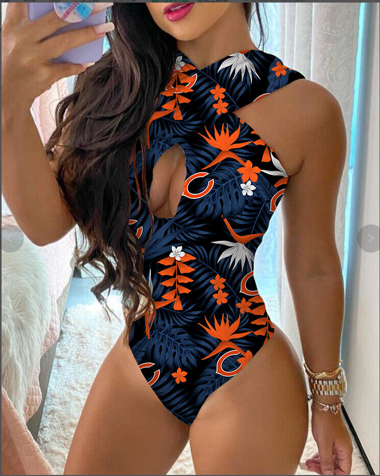 Chicago Bears Limited Edition Criss Cross Sexy OnePiece Swimsuit