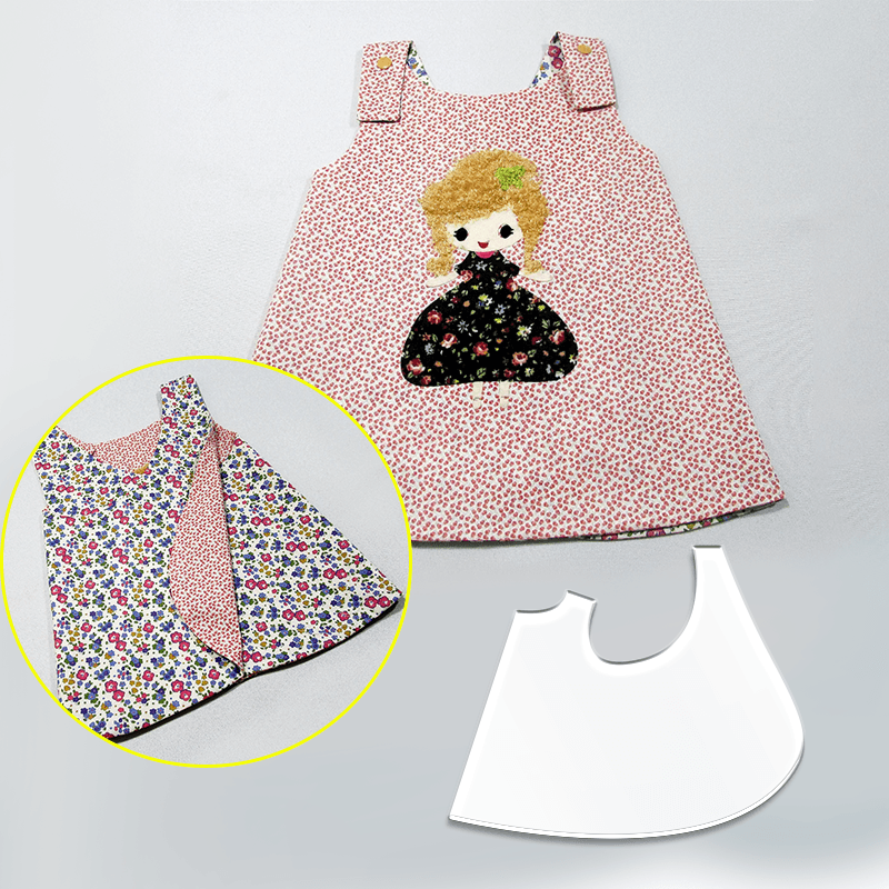 Reversible Mobius Baby Vest Template Set With Instructions