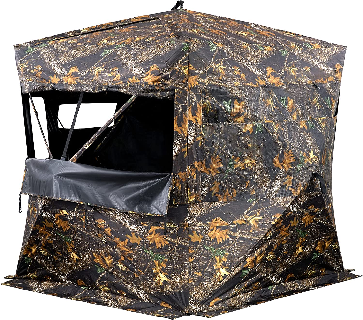 GearOZ Hunting Blind, See Through Ground Blinds for Deer Hunting 34 Person Pop Up Tent Turkey