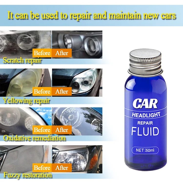 Car Headlight Repair Fluid Scratch Remover Headlight Refurbishment Polishing Maintenance Fluid