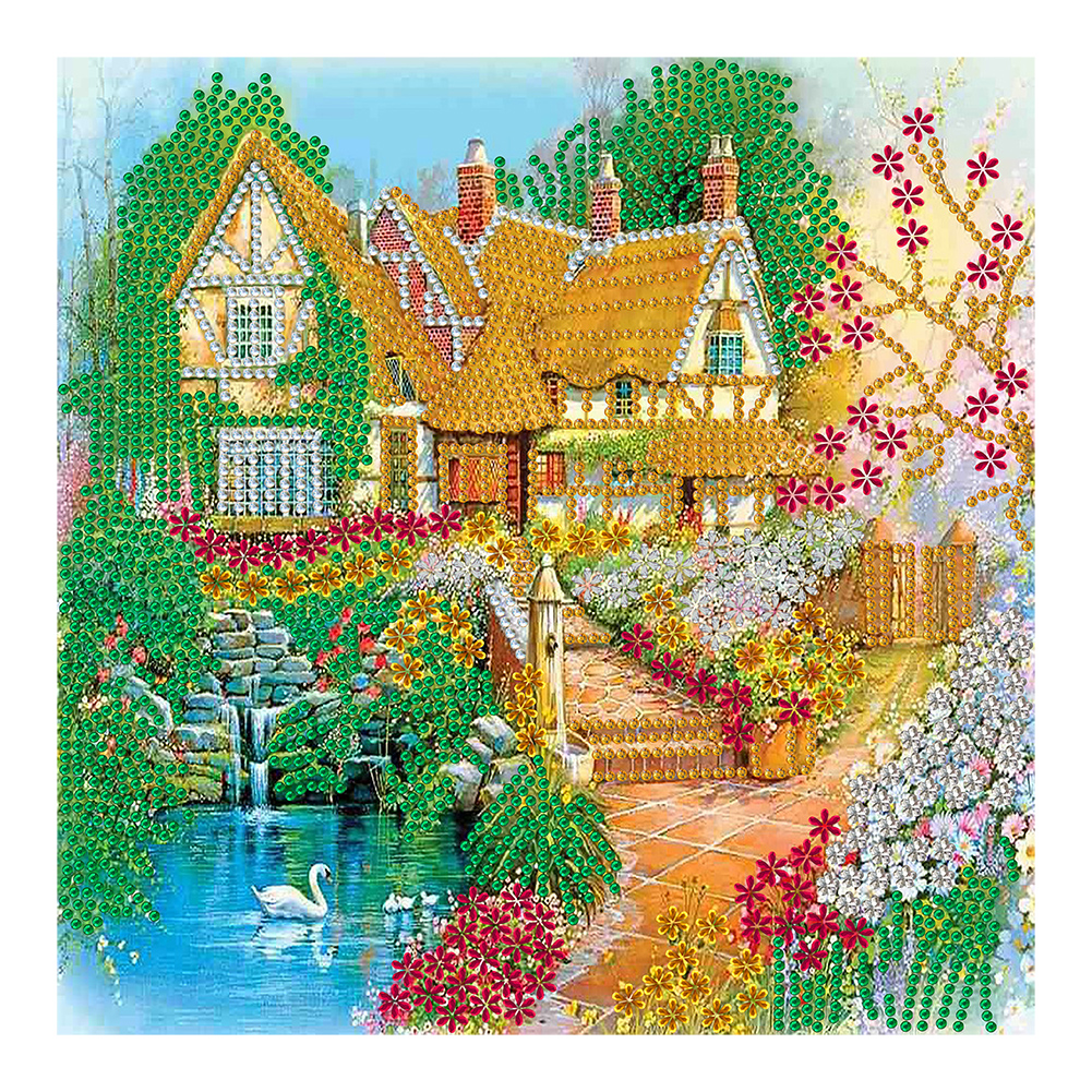 Diamond Painting Partial Special Shaped Drill Garden Bungalow