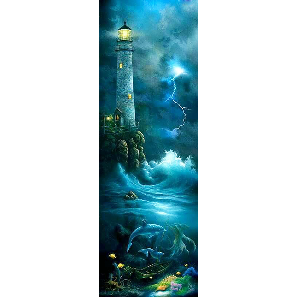 Full Round Diamond Painting Lighthouse (90*30cm)