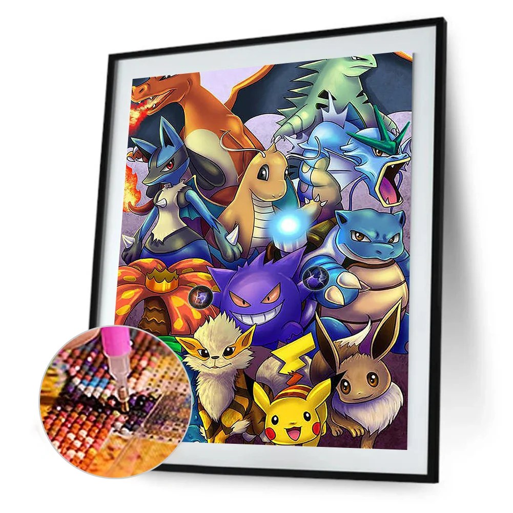 Pokemon Full Round Diamond Painting 30*40cm