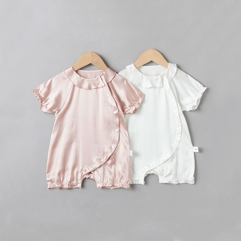 Doll Collar Baby Silk Onesies