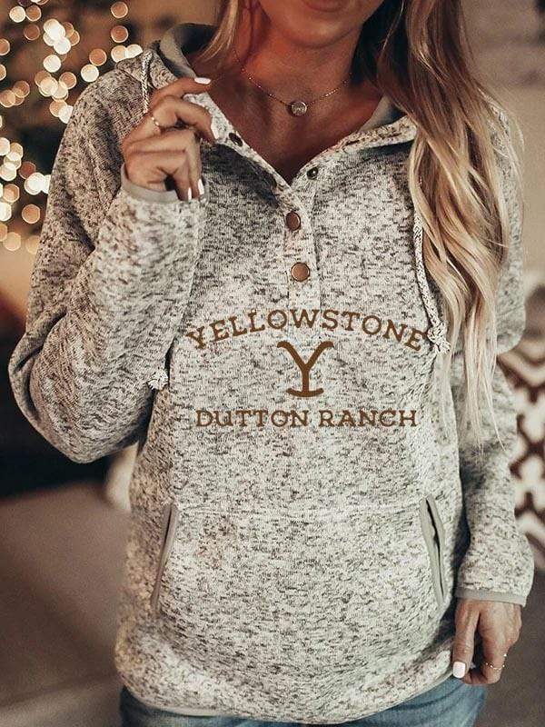 Women's Yellowstone Dutton Ranch Print Sweatshirt