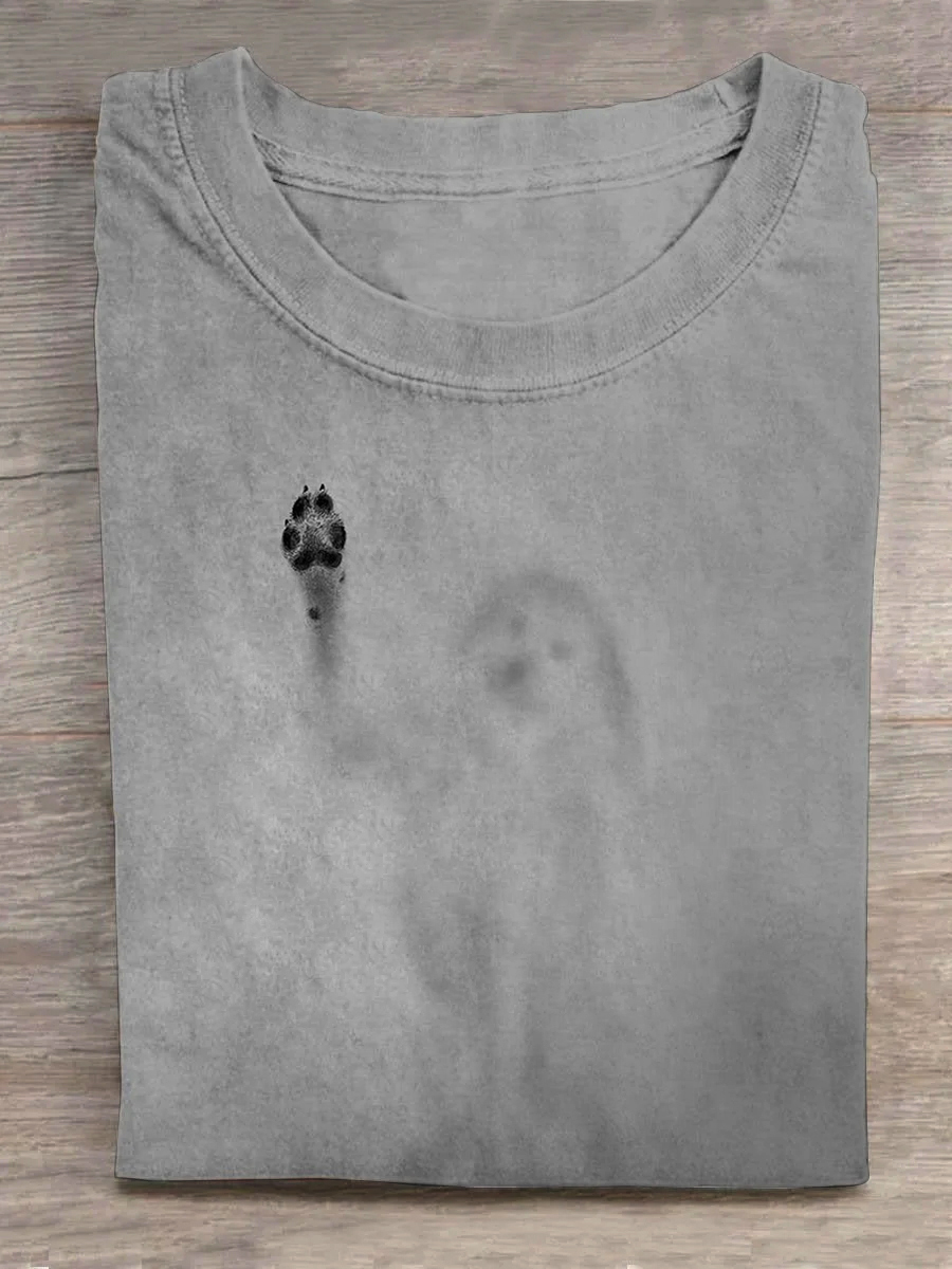 Partial Shadow of Dog Paw Tshirt
