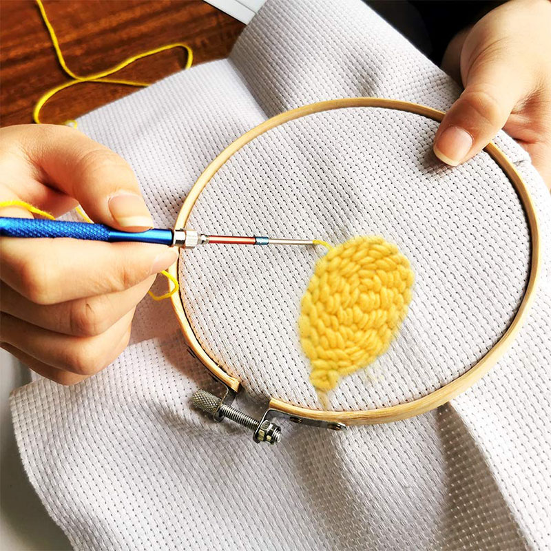 Embroidery Stitching Punch Needles Kit Poking Cross Stitch Tools