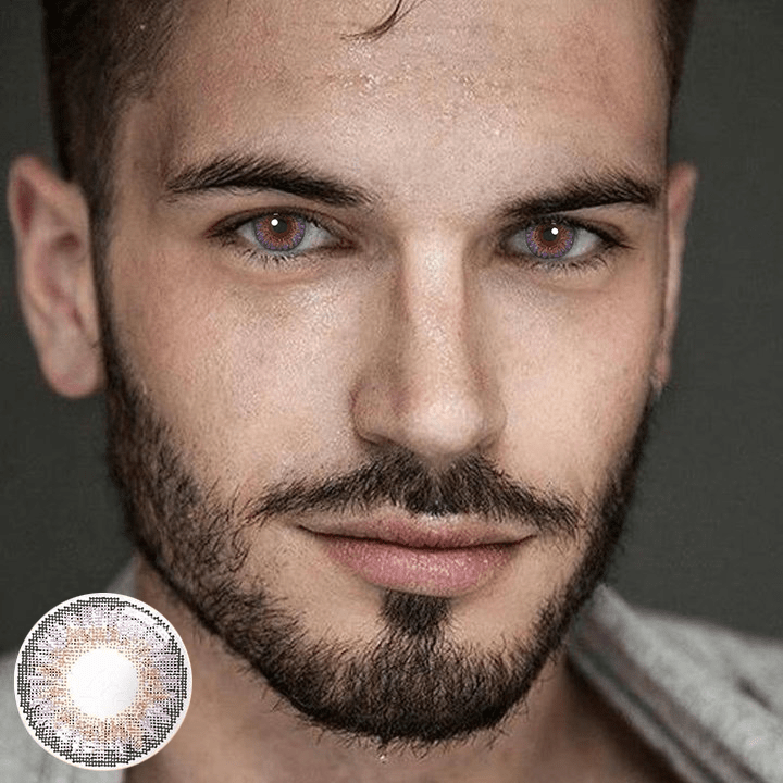 Men's 3 Tone Amethyst Colored Contacts
