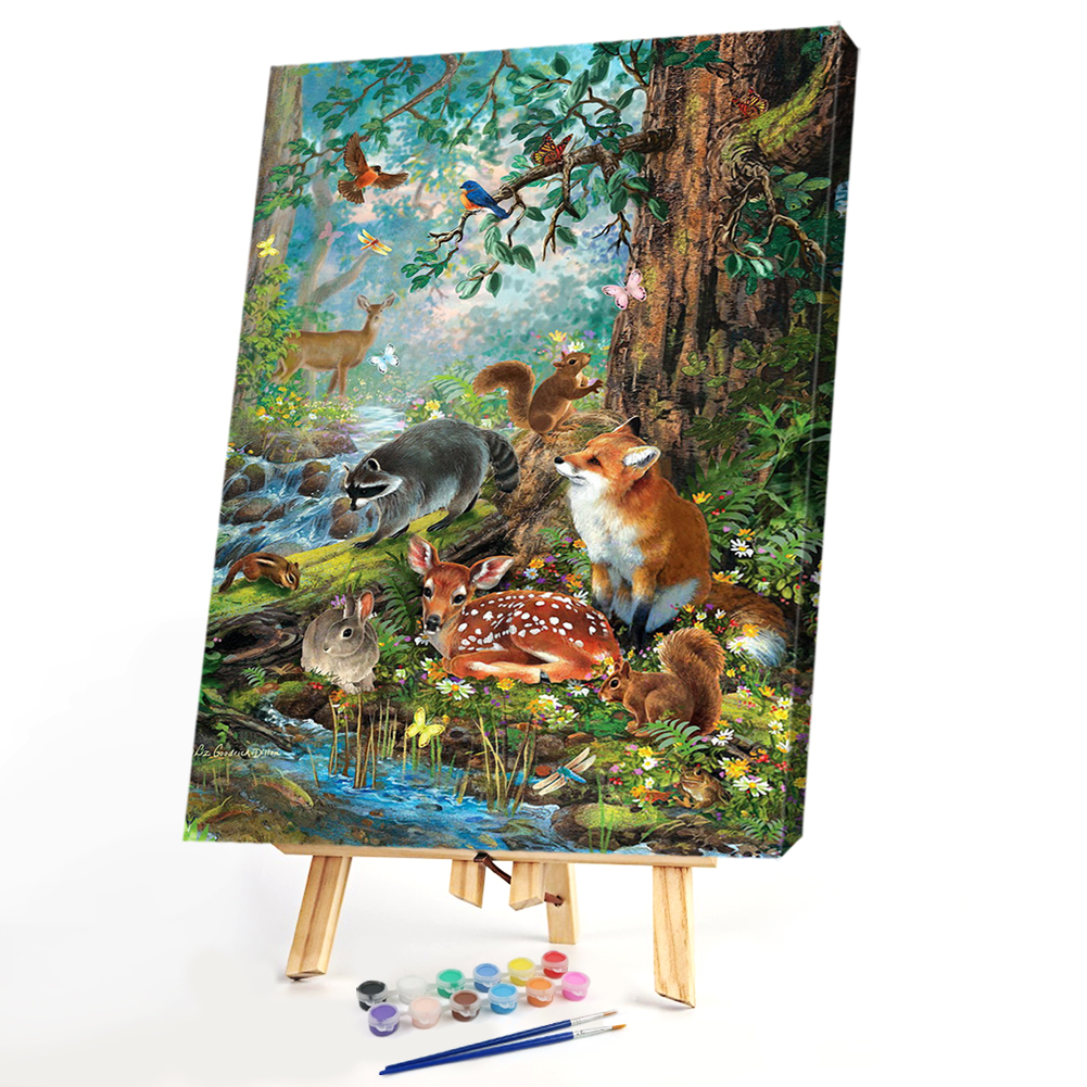 Animal World Paint by Numbers 40x50cm