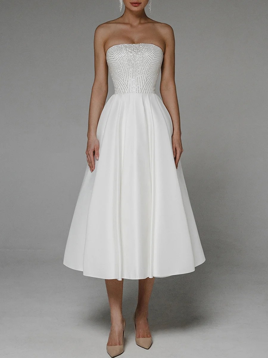 White strapless tube top dressGZgzlyfelo98.sl