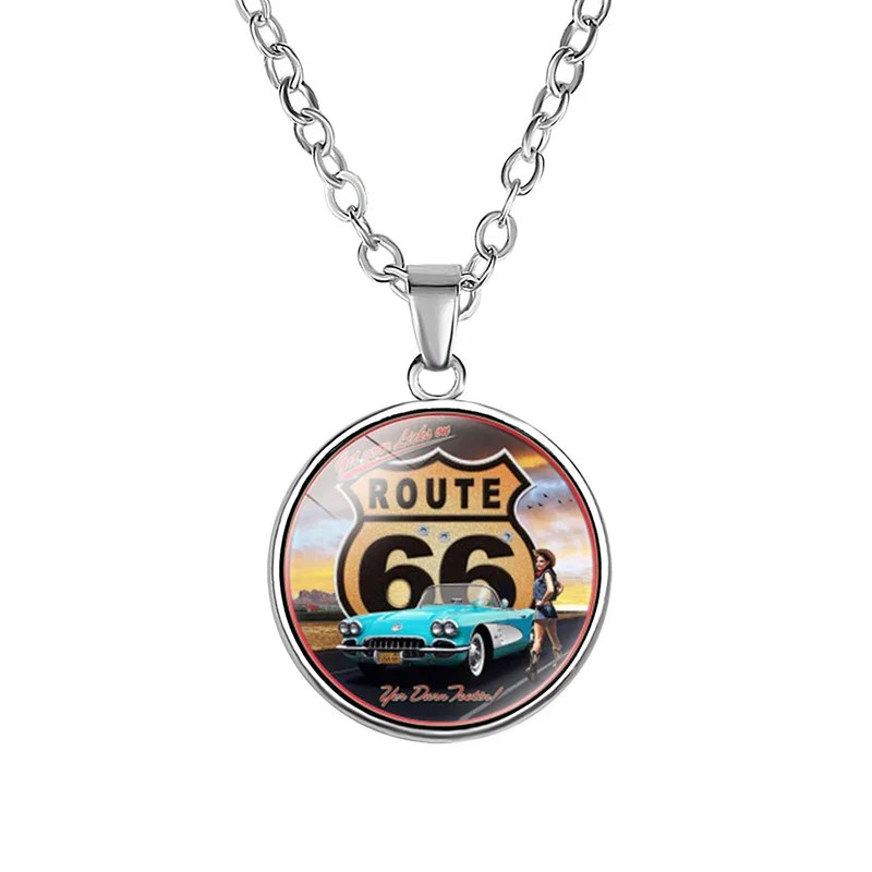 Route 66 alloy necklace