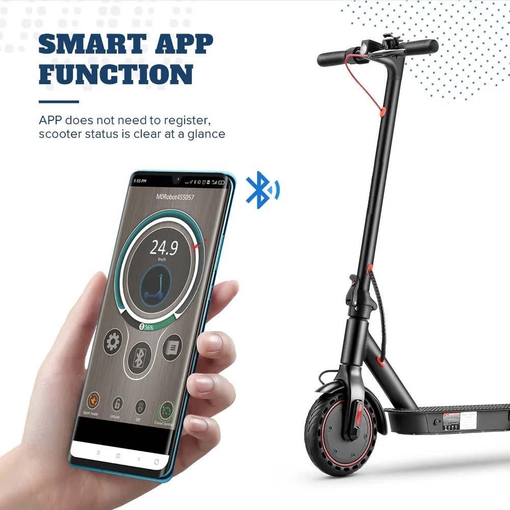 i9 Folding Electric Scooter Speed 18.6mph Mileage 25km Waterproof IP54