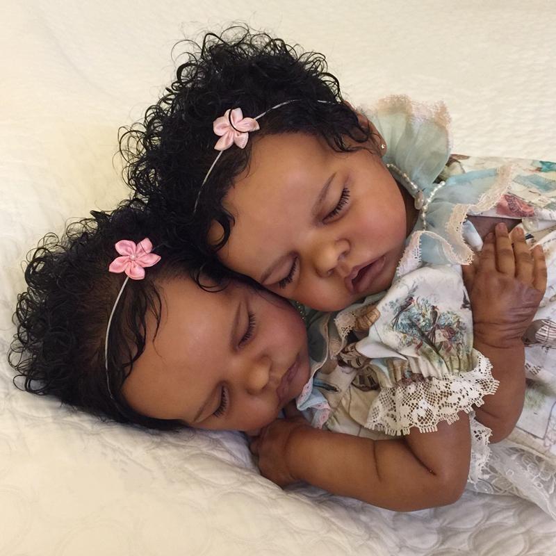 [NEW]17 '' Real Lifelike Twins Sister Atalanta and Celeste Reborn Baby