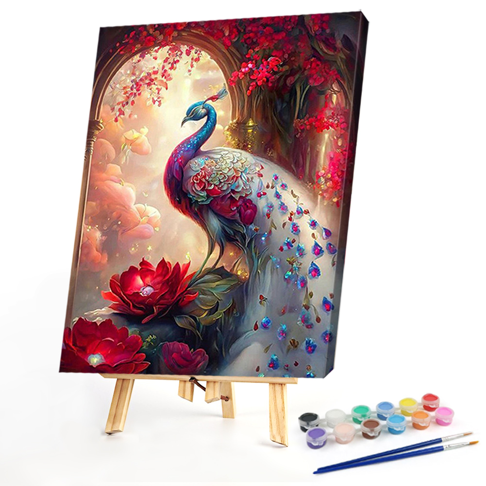 PeacockPaint by Numbers Acrylic Painting 30*40CM