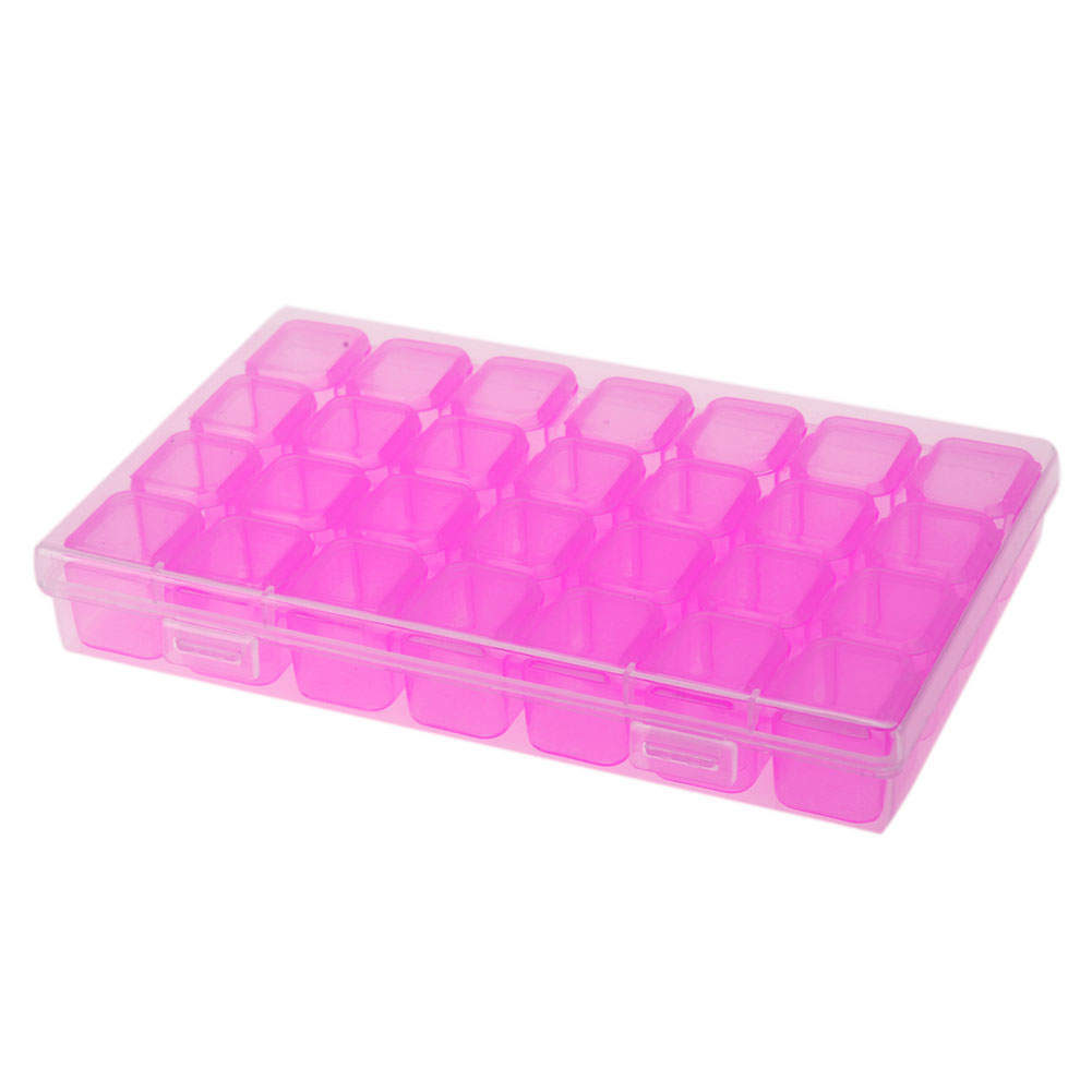 28 Slot Plastic Diamond Storage Box (Purple)