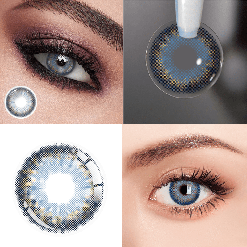 Euphoria Blue Colored Contact Lenses, Blue Color Contacts Non