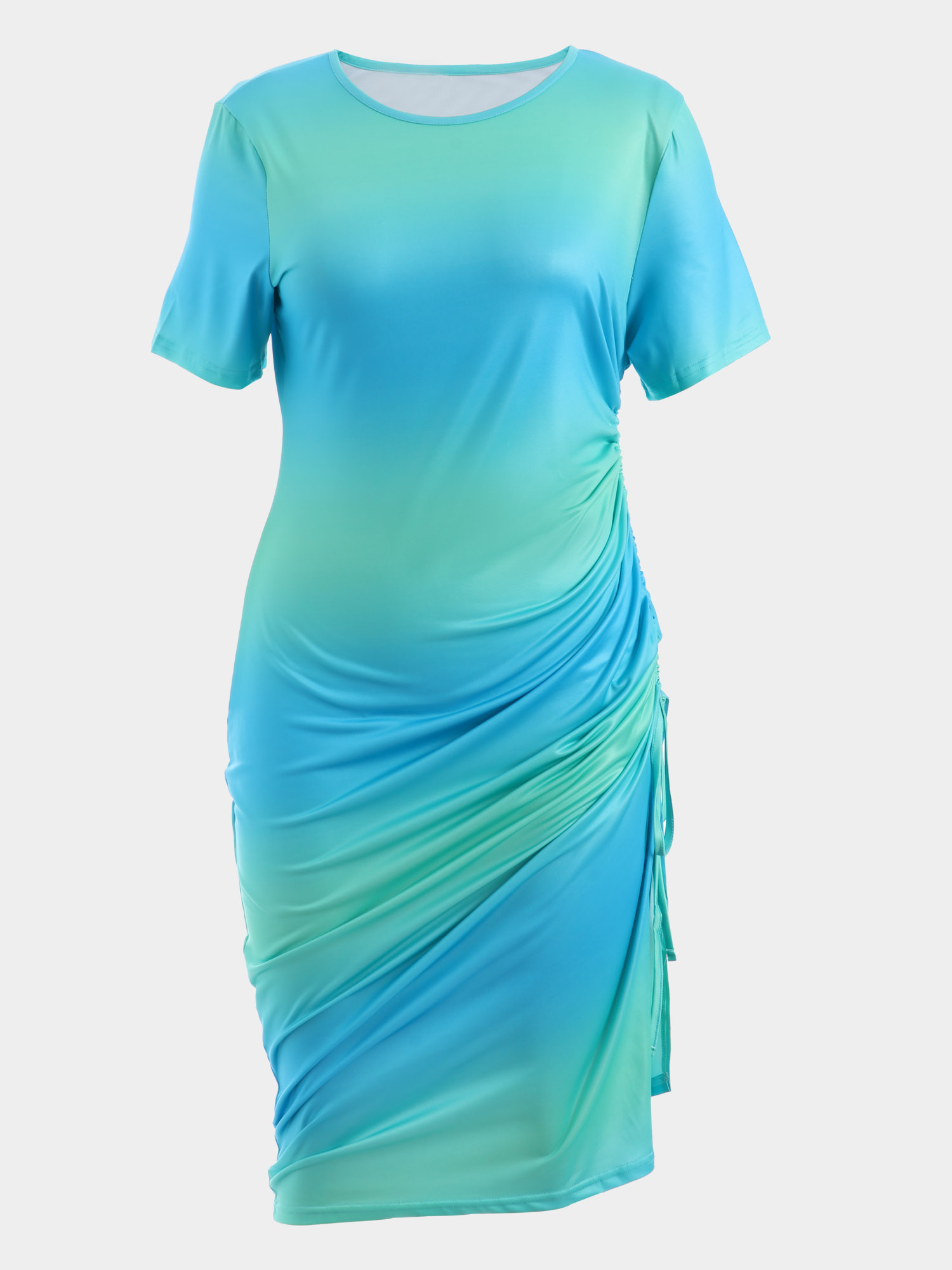 Midsize Curvy Lady Dress with Side Split