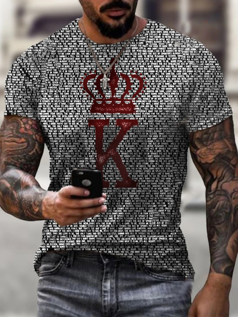 Designer King K Playing Card Tshirt