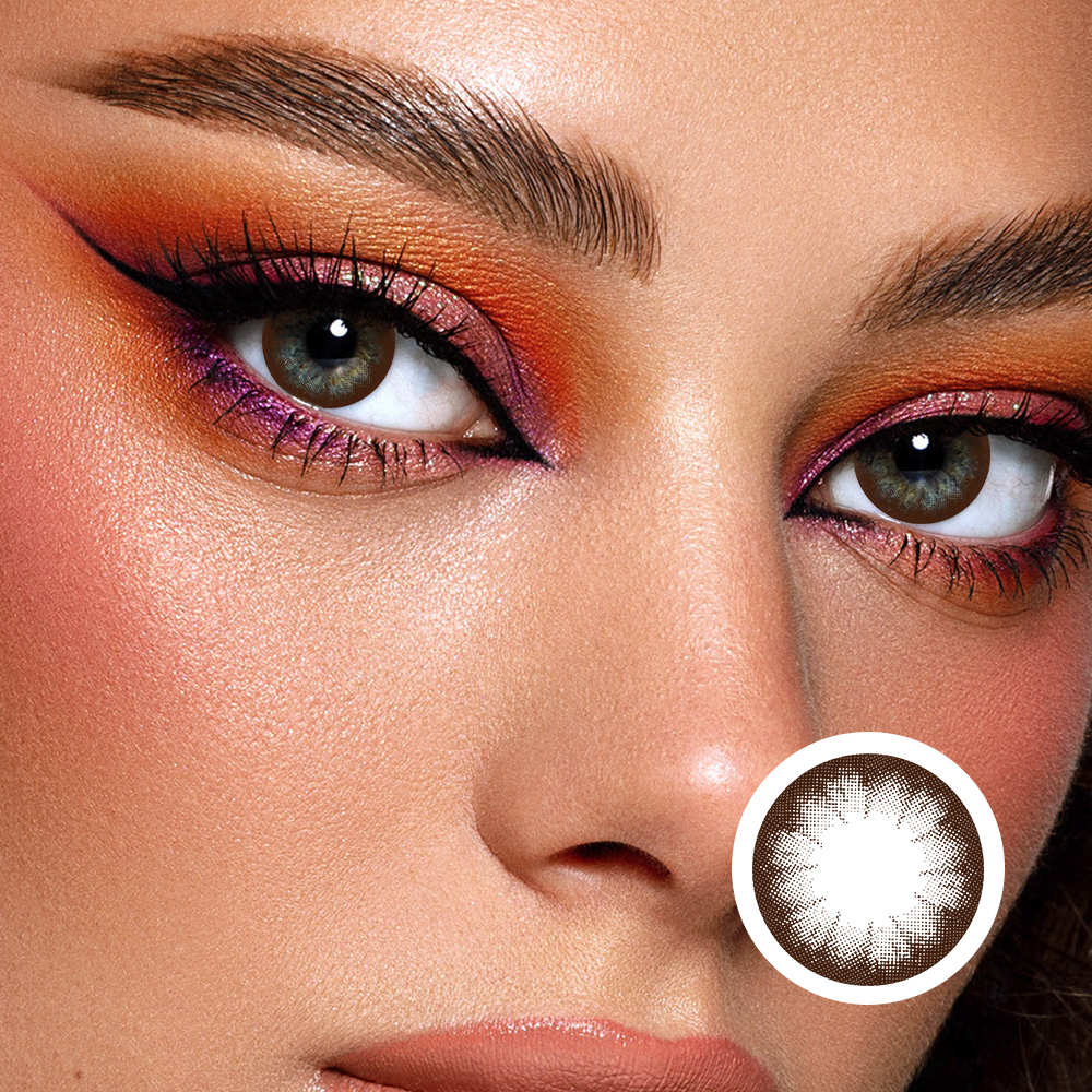 Takumi Komime Yearly Prescription Colored Contacts for Dark Eyes, Comfy