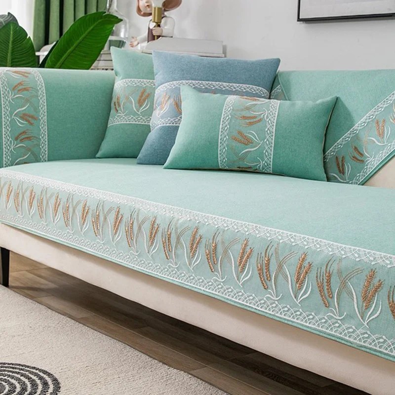 Athvotar Linen Fabric Sofa Cushion Sofa Cover Sofa Towel Couch Cover