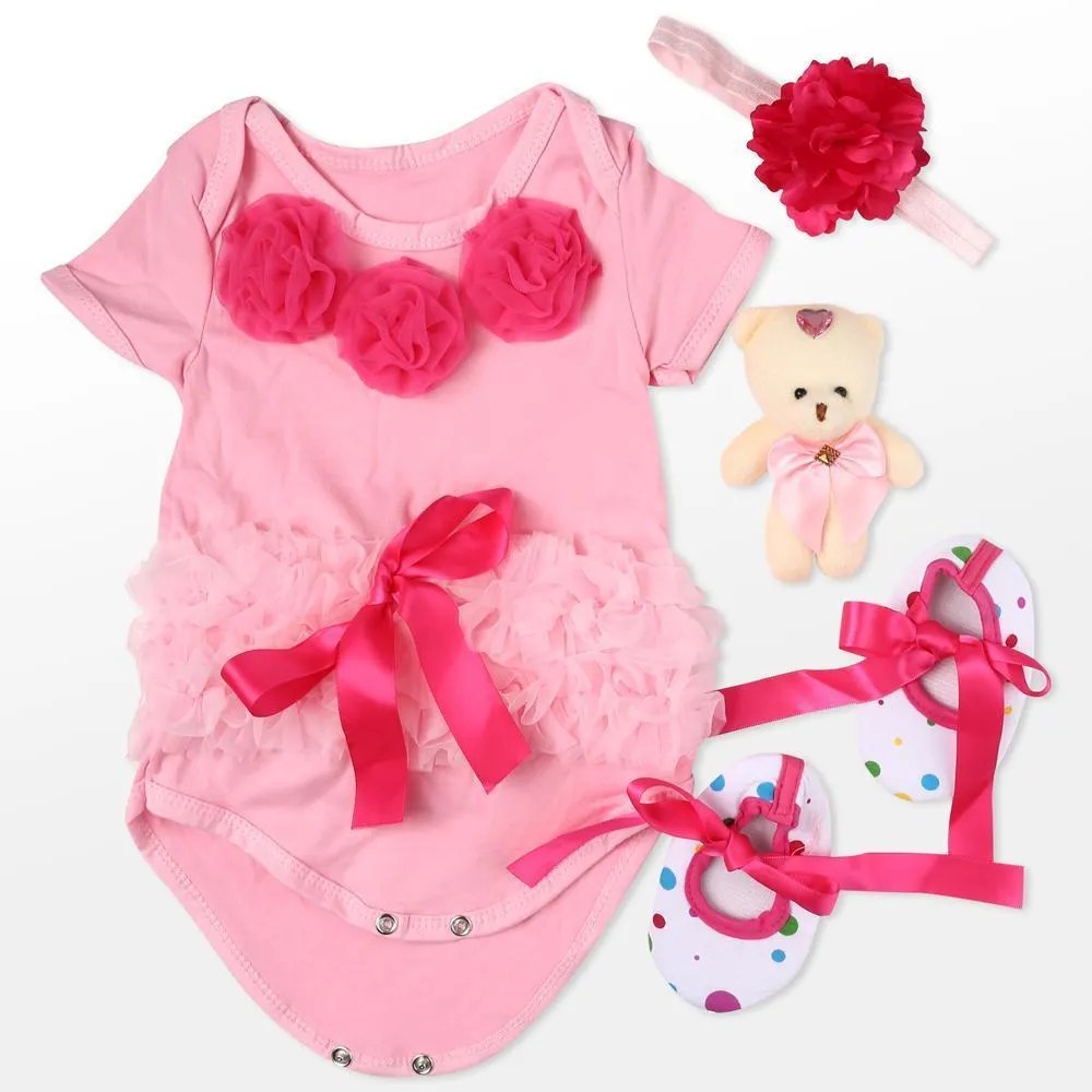 Reborn Dolls Baby Clothes Pink Outfits for 20" 22" Reborn Doll Girl