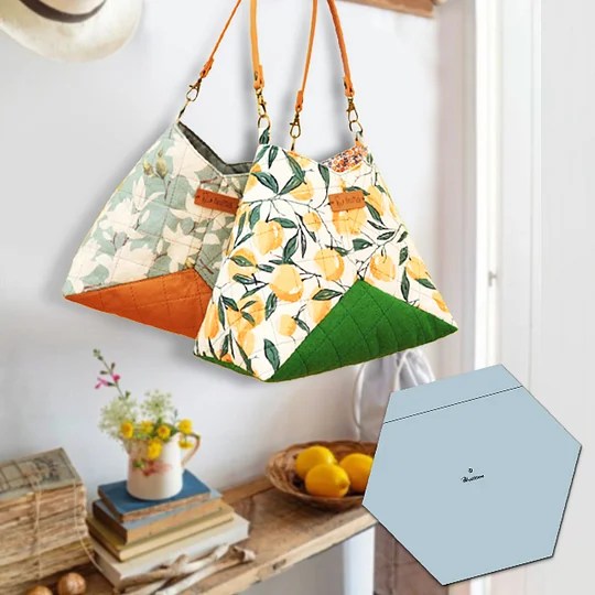 Travel Tote Bag Sewing Template + Instructions