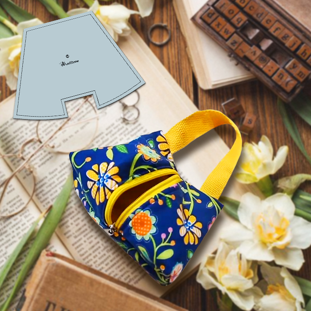 Cute Zipper Bag Sewing Template Instructions Included