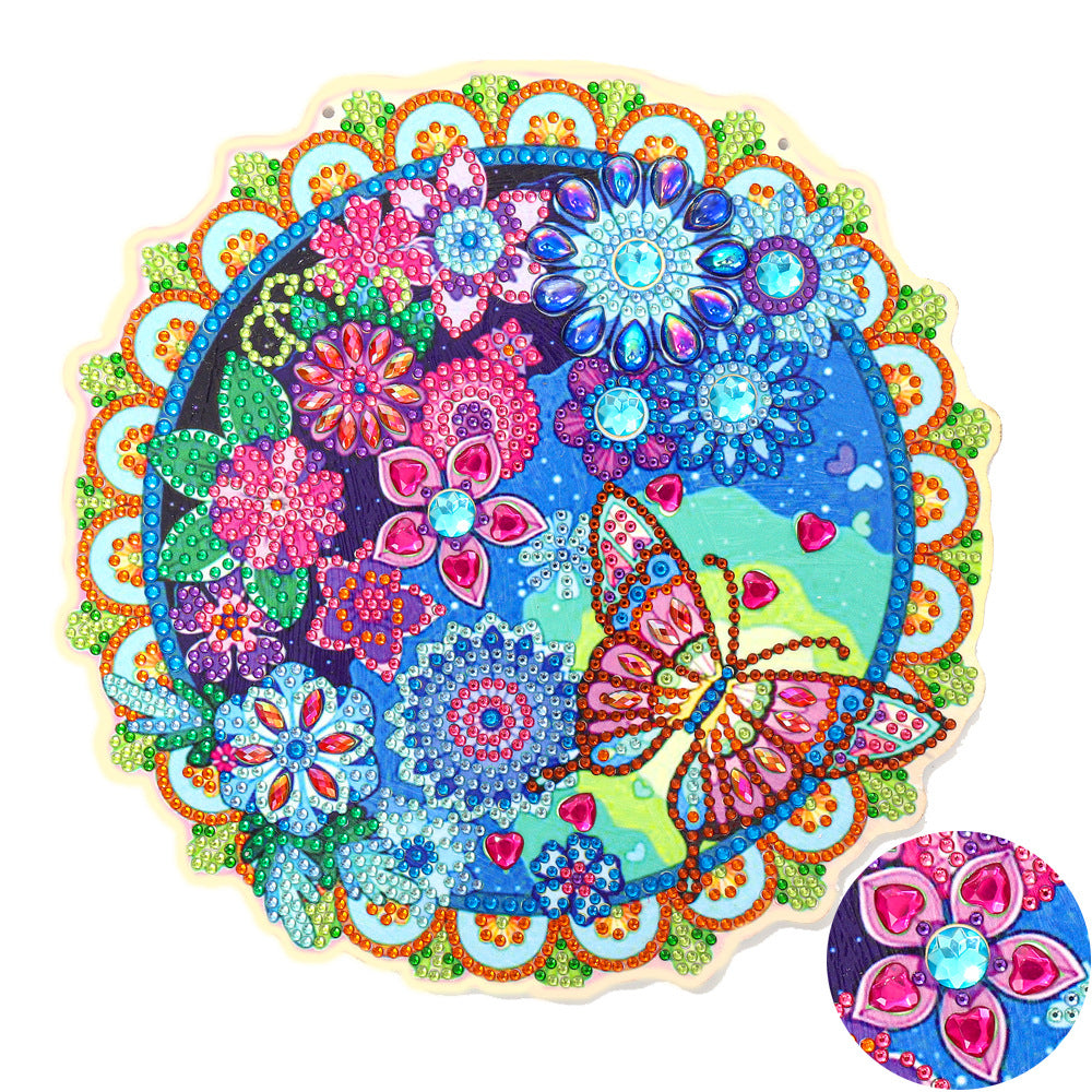 DIY Diamond Painting Pendant Wreath Flower