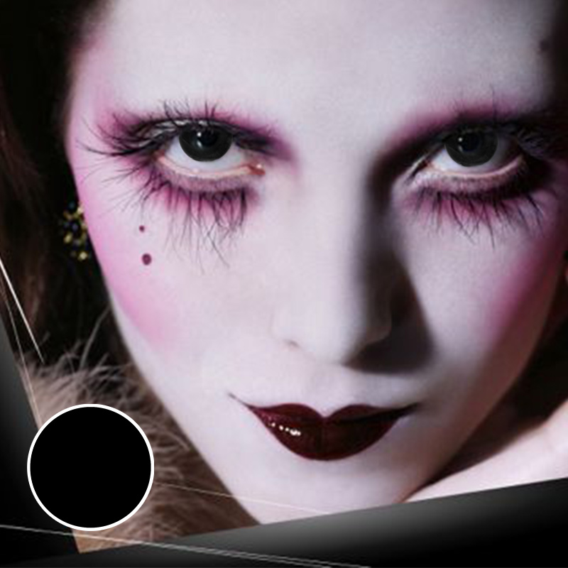Blind Black Halloween Contacts