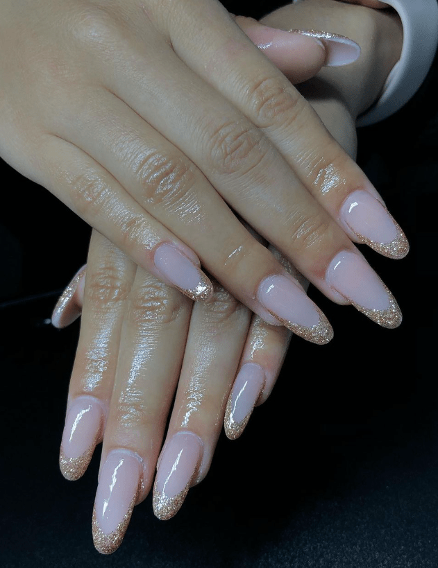 Glitter Almond Nail Designs for 2023