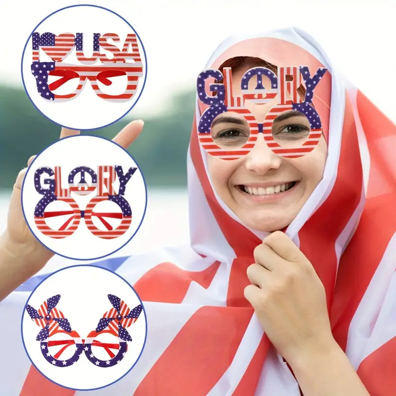 American Flag Glasses