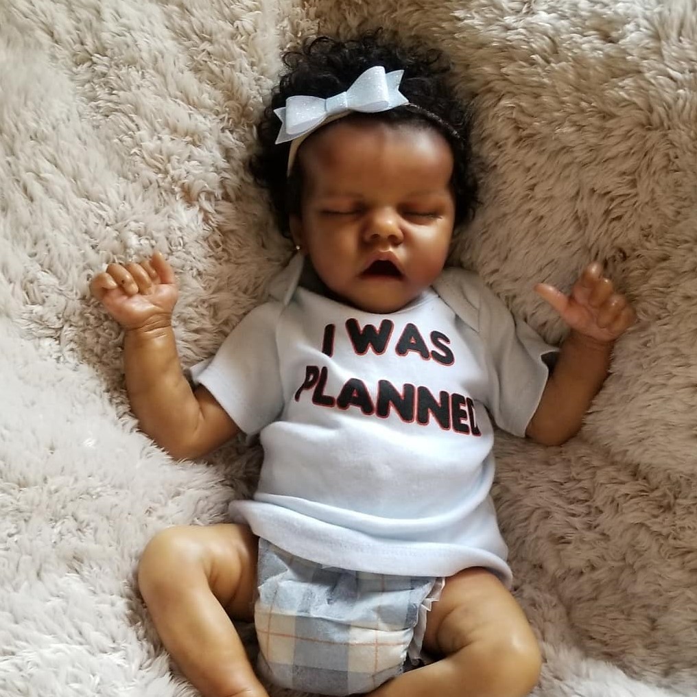 12" Mini Lifelike Cute Silicone Reborn Black African American Twins