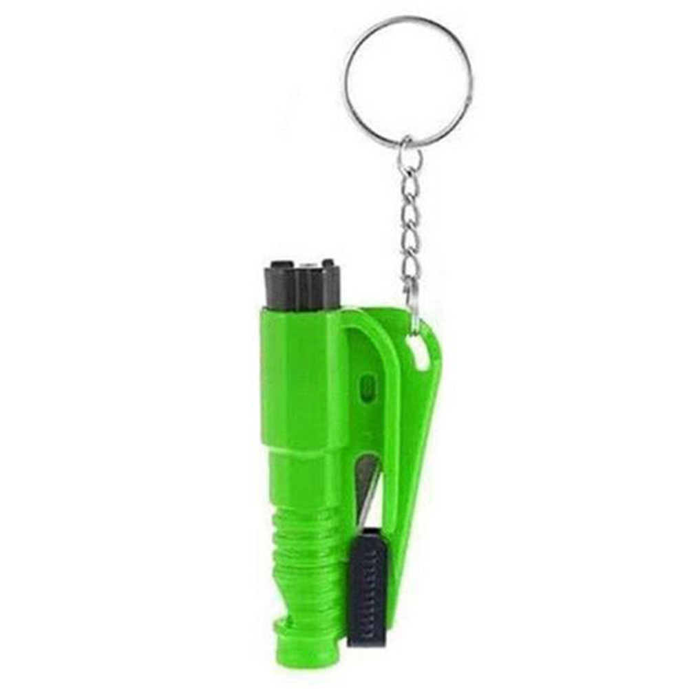 2 in 1 Mini Keychain Tool with Car Window Glass Breaker and Seatbelt Cutter
