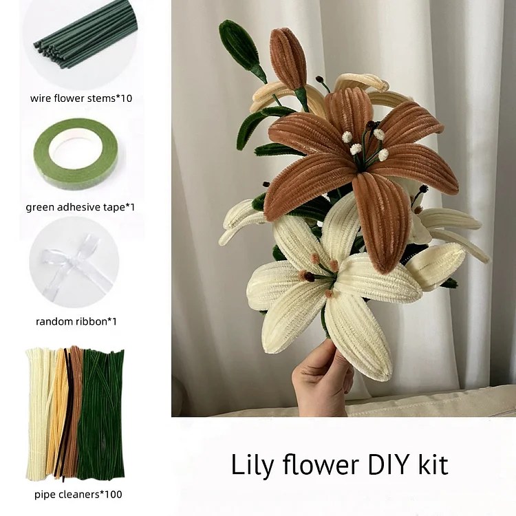 Pipe Cleaners DIY Kit Lily Flower