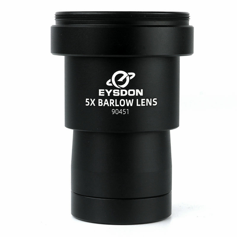 EYSDON 5X Barlow Lens 1.25" Metal Fully Coated Focal Length Extender