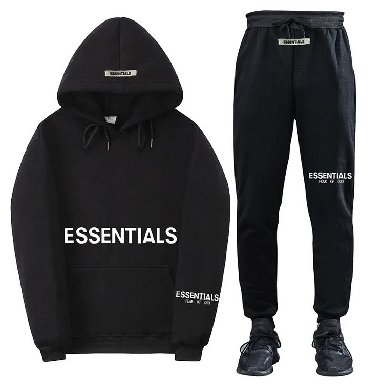 Fear Of God Fog Essentials Hoodie & Sweatpant 2 Piece Set For Men And Women