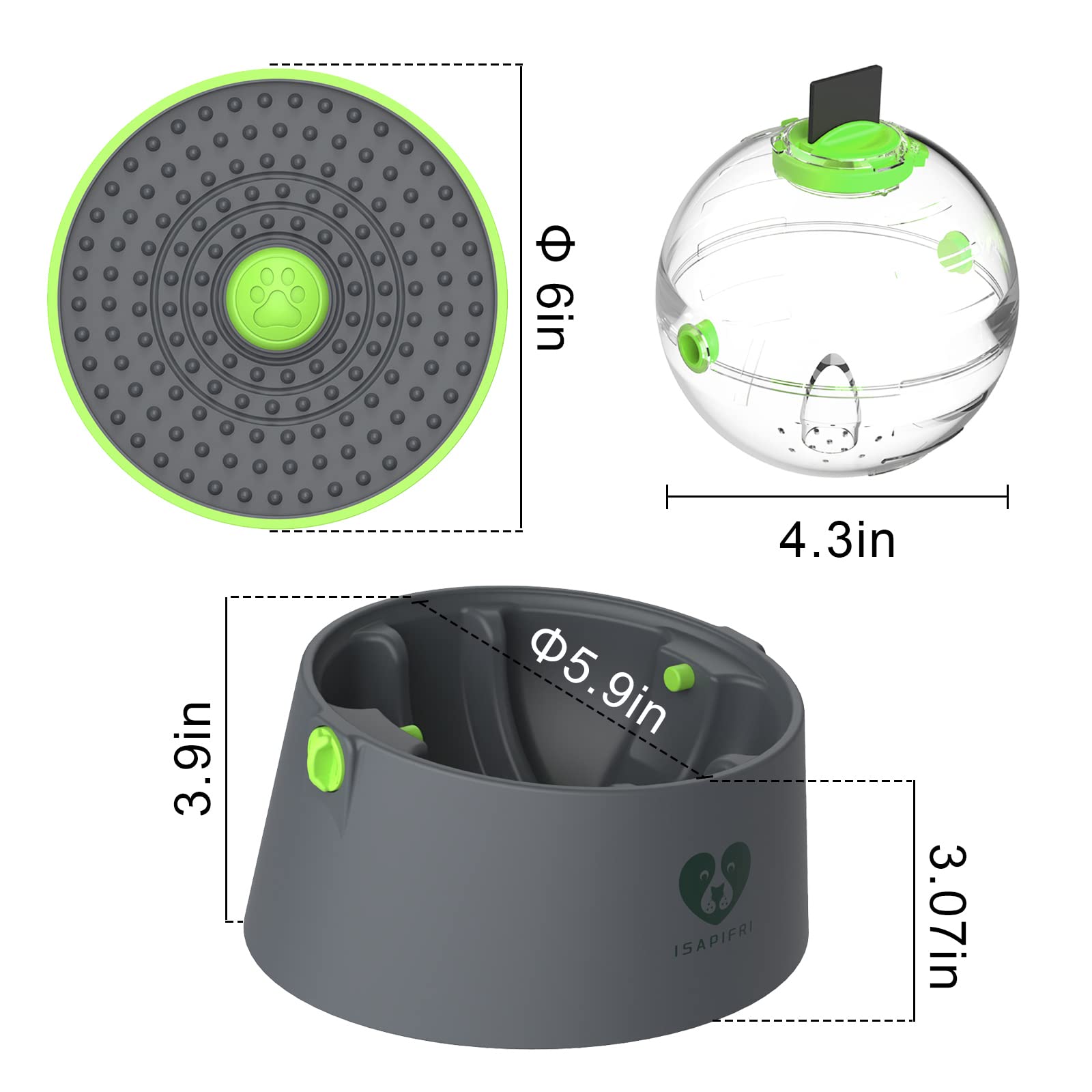 Dog Feeder Toys Set 3 in1 with Treat Balls